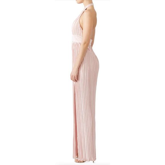 The Jetset Diaries Aster Dress Halter Gown Open Back Maxi Blush XS - Picture 3 of 15